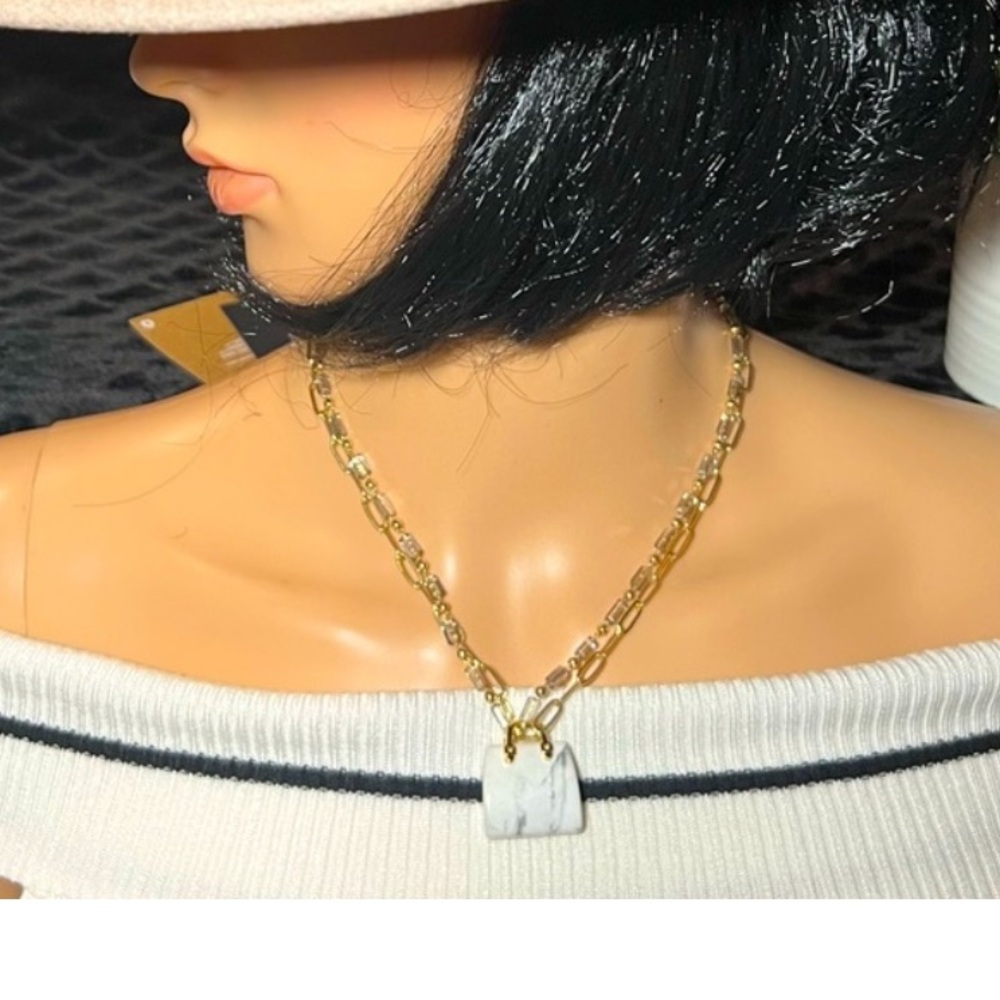Purse Charm Natural Stone & Necklace New - Picture 3 of 5